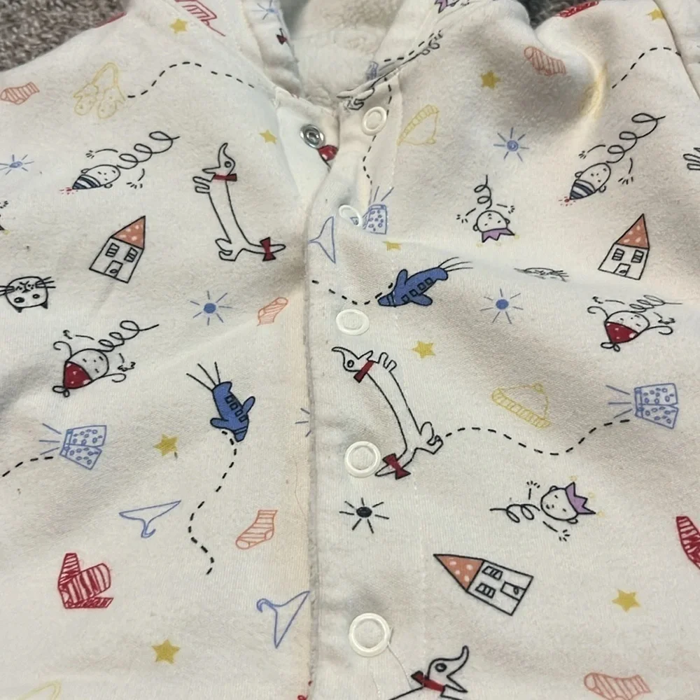 Fisher Price Vintage‎ Button Up Reversible Infant Jacket 3M